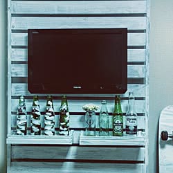 リビング/DIY/TV/仕切り壁/白い家具...などのインテリア実例 - 2016-02-22 20:40:18