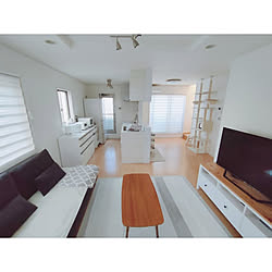 部屋全体/カーテン/白化計画/中古住宅/IKEAのテレビ台...などのインテリア実例 - 2022-10-13 19:12:22