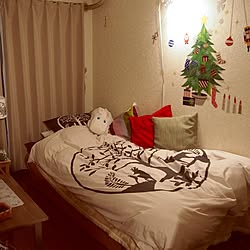 ベッド周り/IKEA　/北欧/一人暮らし/クリスマス...などのインテリア実例 - 2014-11-14 23:36:22