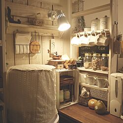 キッチン/DIYカウンター/DIY板壁/DIY棚/カフェコーナーのインテリア実例 - 2013-12-11 18:41:27