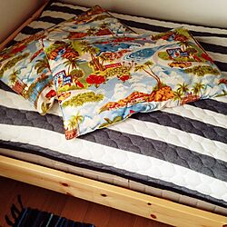 ベッド周り/ハンドメイド/枕カバー/二段ベッド/IKEA...などのインテリア実例 - 2014-07-01 19:45:04