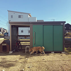 玄関/入り口/犬のいる暮らし/犬のいる風景/動物と暮らす/スチール物置リメイク...などのインテリア実例 - 2018-11-27 20:42:34