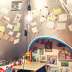 フリースペース/テント内/部屋全体/reading nook/おうちテント...などのインテリア実例 - 2023-04-04 23:08:21