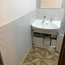 洗面所DIY/タイル貼りDIY/バス/トイレのインテリア実例 - 2022-01-05 19:08:30