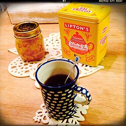 机/ポーランド食器/紅茶缶のインテリア実例 - 2013-10-28 23:42:30