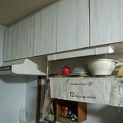 キッチン/リメイク/DIY 原状回復OK/キッチン棚/団地 DIY キッチンのインテリア実例 - 2014-02-16 23:22:05