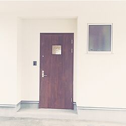 玄関/入り口/木製ドア/入居前/白壁のインテリア実例 - 2016-02-29 14:43:30