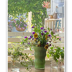 花瓶の花/DIY/リビング/板壁/植物のある暮らし...などのインテリア実例 - 2021-04-13 21:55:43
