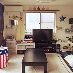 部屋全体/アメリカン/白が好き/サーフテイストをプラスしていきたい。/サーフテイストが好き♡...などのインテリア実例 - 2016-02-25 14:36:35