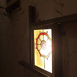 壁/天井/DIY/ステンドグラス風のインテリア実例 - 2015-01-26 08:29:43