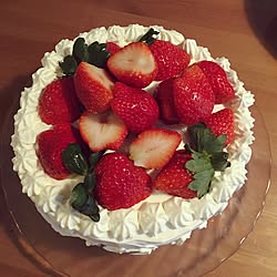 机/ケーキ/お誕生日ケーキ/手作り/手作りお菓子...などのインテリア実例 - 2016-12-10 16:35:34