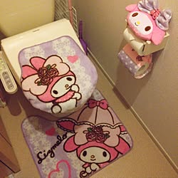 バス/トイレ/トイレカバーセット/ピンクパープル/しまむら/マイメロ...などのインテリア実例 - 2017-01-10 16:21:55