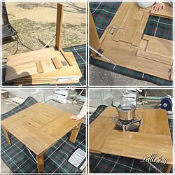 DIY/木工/ちゃぶ台/折りたたみ/アウトドア用品...などのインテリア実例 - 2017-04-18 06:39:41