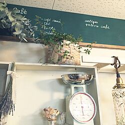 キッチン/手作り黒板♥︎/ラベンダードライフラワー♥︎/観葉植物のインテリア実例 - 2016-01-15 10:21:29