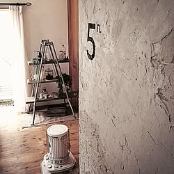 壁/天井/階段からの眺め/ステンシル/セメント塗り塗りしました！/発泡レンガ...などのインテリア実例 - 2015-04-10 19:56:14