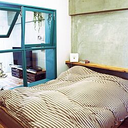 ベッド周り/モルタル/リノベーション/コンクリート/寝室...などのインテリア実例 - 2013-11-12 22:31:59
