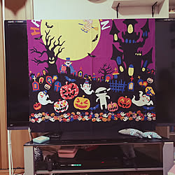 部屋全体/ハロウィンディスプレイ/ザンギ/テレビボードのインテリア実例 - 2019-09-16 15:41:14