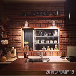 キッチン/しゃれとんしゃあ会/RC湘南LOVE♡/DIY/ペイント...などのインテリア実例 - 2015-01-19 17:58:15