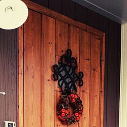 玄関/入り口/赤/ドア/リースのインテリア実例 - 2014-12-19 14:06:30