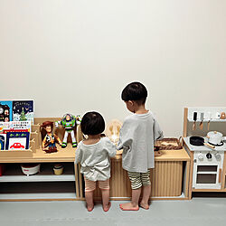 棚/IKEA/子ども部屋/収納/3COINS...などのインテリア実例 - 2023-08-01 14:46:16