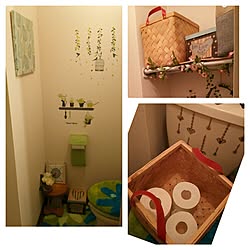 バス/トイレ/トイレットペーパー/賃貸/転勤族☆/賃貸でも～楽しんでます～＊...などのインテリア実例 - 2016-04-06 01:25:19