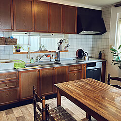 木製キッチン/白タイル/IKEA/キッチンのインテリア実例 - 2023-01-20 11:41:29