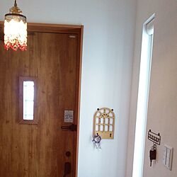 玄関/入り口/3COINS/鍵かけ/ビーズランプのインテリア実例 - 2014-06-29 03:22:18