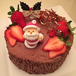 キッチン/プレ企画開催中♡/クリスマスケーキ/手作りケーキ/プレ企画...などのインテリア実例 - 2015-12-26 19:21:18