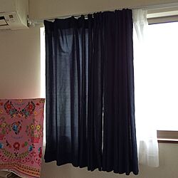 ベッド周り/テレビカバー布かけただけ/ニトリのカーテンのインテリア実例 - 2016-06-29 07:54:59