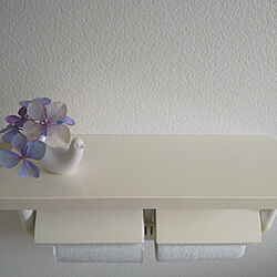 バス/トイレ/紫陽花/シンプルライフ/シンプルに暮らしたい/花のある暮らし...などのインテリア実例 - 2021-07-10 14:18:34