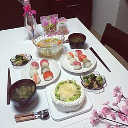 キッチン/ひな祭り/セリアのインテリア実例 - 2017-03-04 18:26:58
