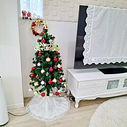 リビング/クリスマス/ホワイトインテリア/クリスマスツリー120cm/クリスマスツリー...などのインテリア実例 - 2023-12-03 19:51:40