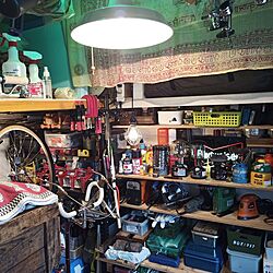 壁/天井/DIY/自転車小屋/男の隠れ家/壁掛け自転車...などのインテリア実例 - 2023-03-27 18:58:09