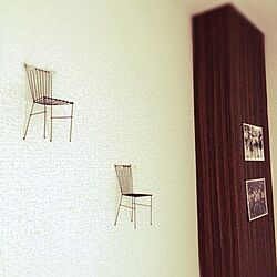 壁/天井/椅子/ワイヤーアート/一人暮らしのインテリア実例 - 2015-05-10 19:53:47