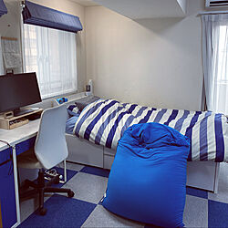 Yogibo/タチカワブラインド/ブルー/高校生の部屋/IKEA...などのインテリア実例 - 2022-08-08 10:09:36