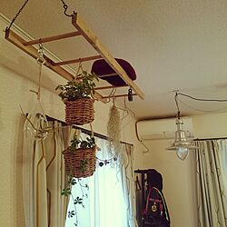 壁/天井/DIY/帽子/植物のある暮らし/カフェ風...などのインテリア実例 - 2017-04-06 17:18:03
