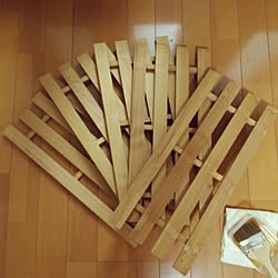 棚/ただいま作成中/すのこDIY/すのこ棚/珈琲で色塗り...などのインテリア実例 - 2015-06-14 20:34:28