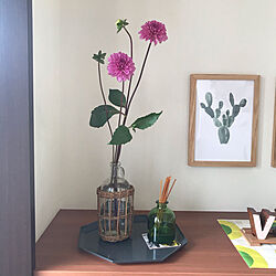 ポスター/花瓶好き/花のある暮らし/IKEAトレー/無印良品...などのインテリア実例 - 2020-07-02 17:00:32
