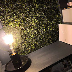 セリア/フェイクグリーン/テーブルランプ/IKEA 照明/棚DIY...などのインテリア実例 - 2019-11-04 07:50:19