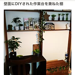 リビング/観葉植物/DIY/カフェ風/リビングの壁...などのインテリア実例 - 2016-10-12 22:55:27