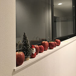 棚/リンゴのオブジェ/クリスマスディスプレイ/窓のインテリア実例 - 2018-11-14 20:44:24