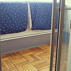 部屋全体/IKEA/ベランダ/ウッドパネル/布団干し中...などのインテリア実例 - 2019-05-02 09:52:11