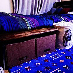 ベッド周り/DIY/一人暮らし/収納/IKEAのインテリア実例 - 2014-04-27 22:18:31
