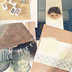 机/レース編み/ワイヤークラフト/羊毛フェルト/けしごむはんこ...などのインテリア実例 - 2016-04-07 12:21:12