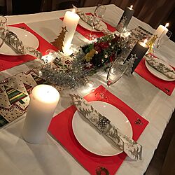 リビング/テーブルコーディネイト/クリスマス/Dinner/homeparty...などのインテリア実例 - 2016-12-26 20:52:48