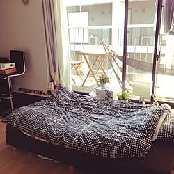 ベッド周り/ハンモック/IKEA/カフェ風/モノトーン...などのインテリア実例 - 2017-04-15 16:42:26