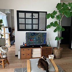 ポエング/IKEA/LIXIL/猫とインテリア/観葉植物...などのインテリア実例 - 2020-07-17 10:03:36