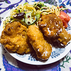 キッチン/大豆生活/常備菜おかず/スパゲッティサラダ/唐揚げ...などのインテリア実例 - 2024-05-03 18:08:25