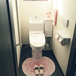 バス/トイレ/トイレスリッパ/ローズ/トイレマット/サニタリーポット...などのインテリア実例 - 2016-12-02 14:57:29