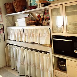 キッチン/古いカーテンリメイク/DIY/ハンドメイド/手作り...などのインテリア実例 - 2017-03-10 07:50:57